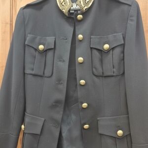 Y2K DKNY Black Military Style WOOL Jacket